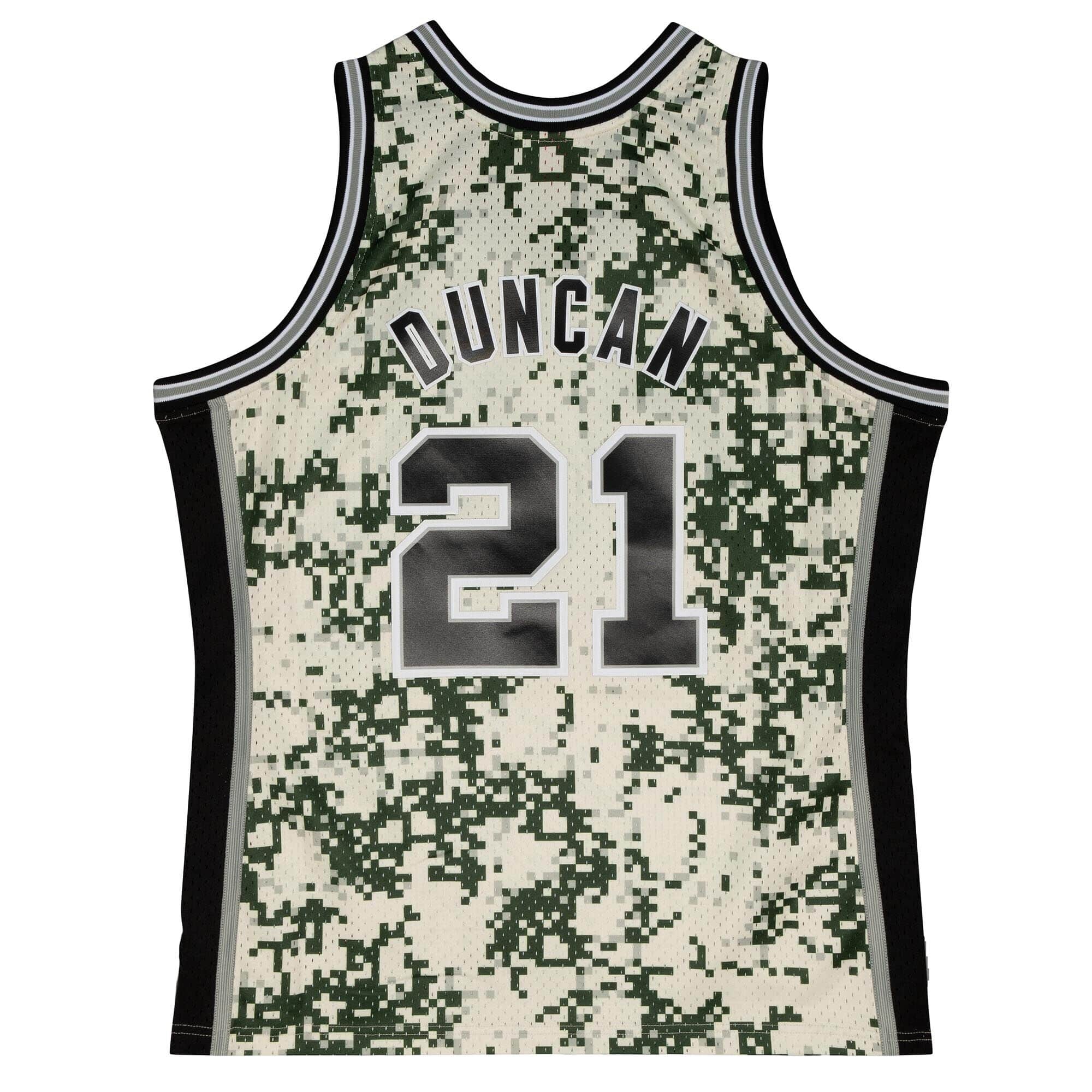 Tim Duncan #21 San Antonio Spurs 2013-14 Mitchell & Ness Swingman NBA Jersey Camo