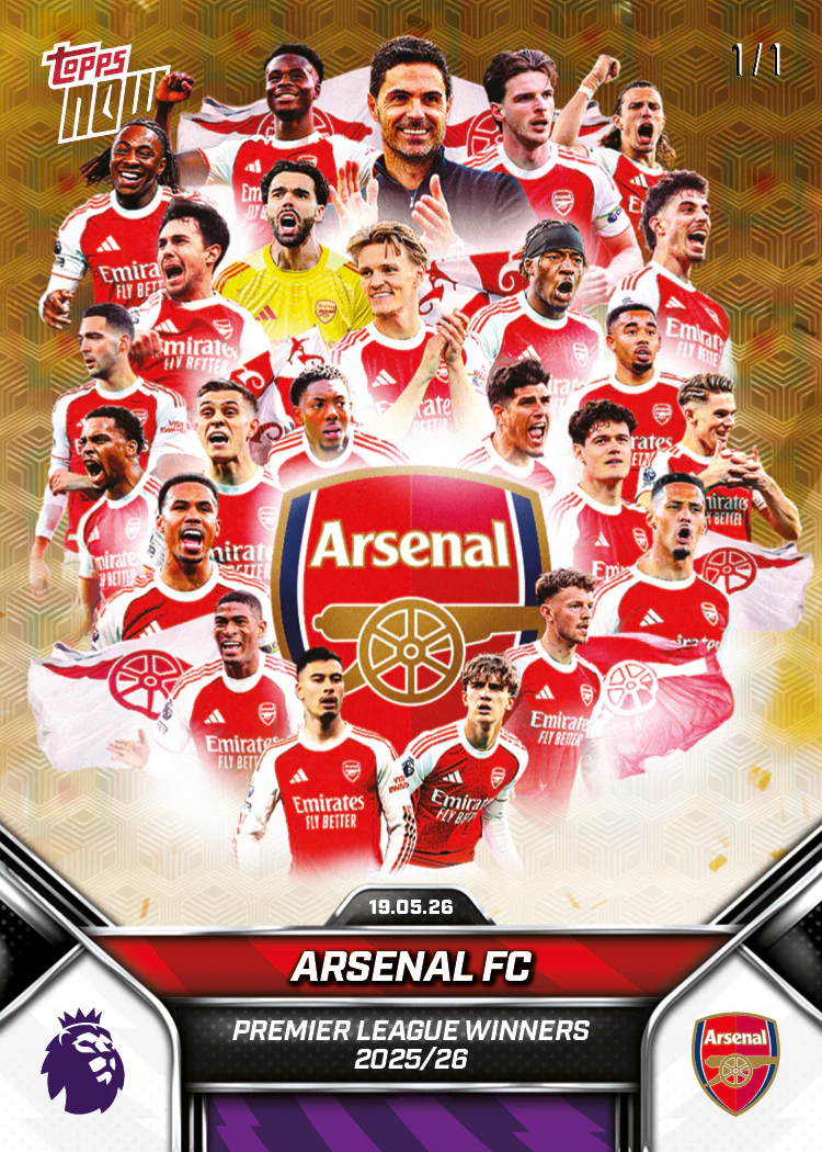 Arsenal FC - 2025-26 Premier League Topps NOW® - Card 199