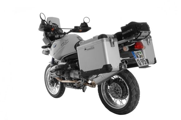 Touratech ZEGA Pro 38/45 suitcase - Black support included - Gray anodizedRef: Trt01514A / 01-052-3182-0