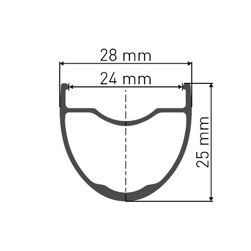 DT Swiss GR 1600 SPLINE 25 Rear Wheel - 28