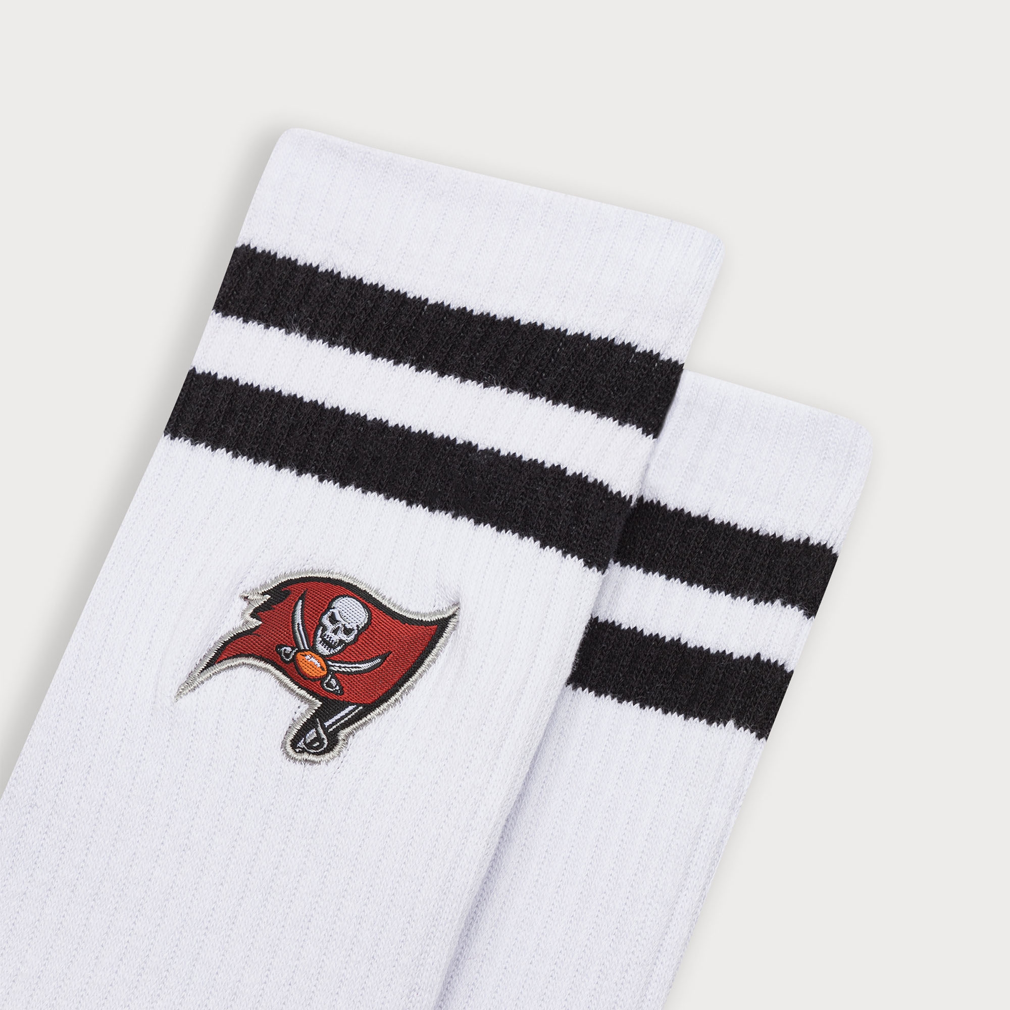 Tampa Bay Buccaneers L&L '90 Classics NFL Crew Socks White