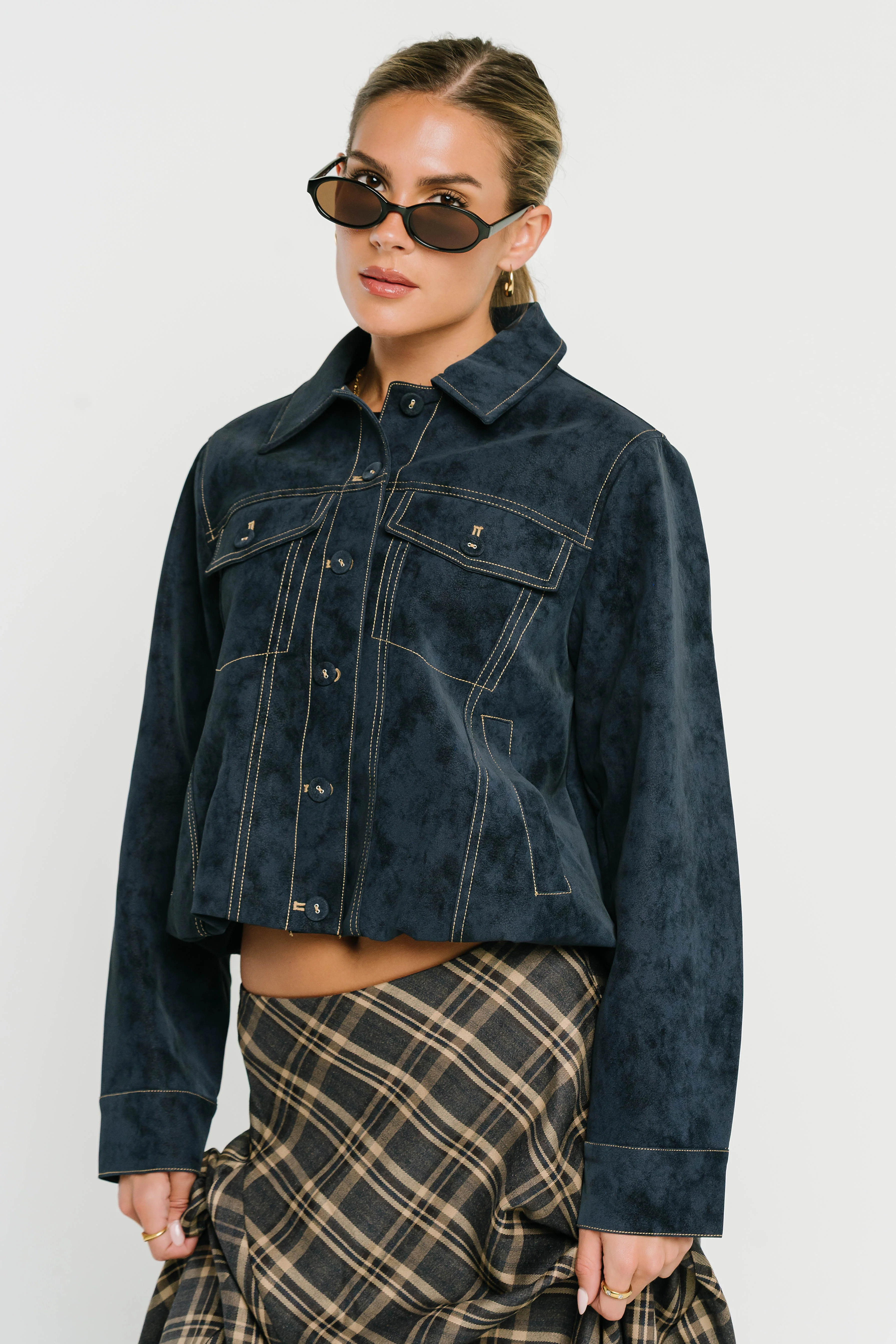 Mercer Contrast Suede Jacket