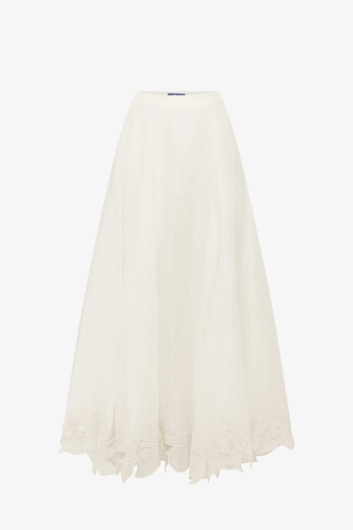 Leila Appliqué Midi Skirt - Snow