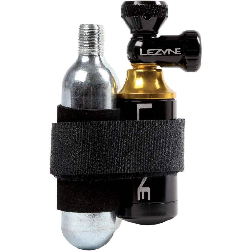 Lezyne Tubeless CO2 Blaster 2in1 Pump & Repair Set incl. 2 Cartridges - black/gold
