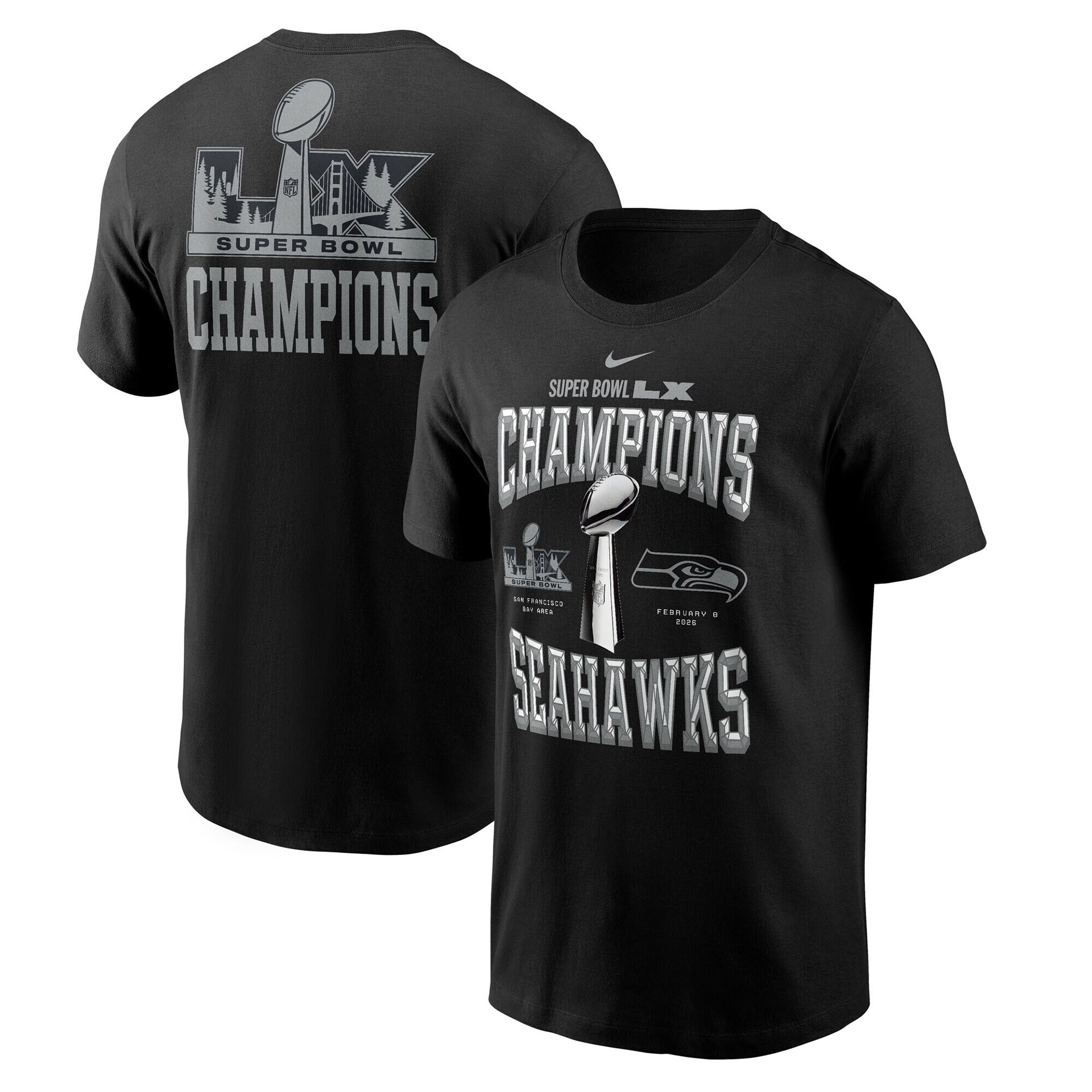 Seattle Seahawks Super Bowl LX Champions Nike Locker Room NFL T-Shirt
