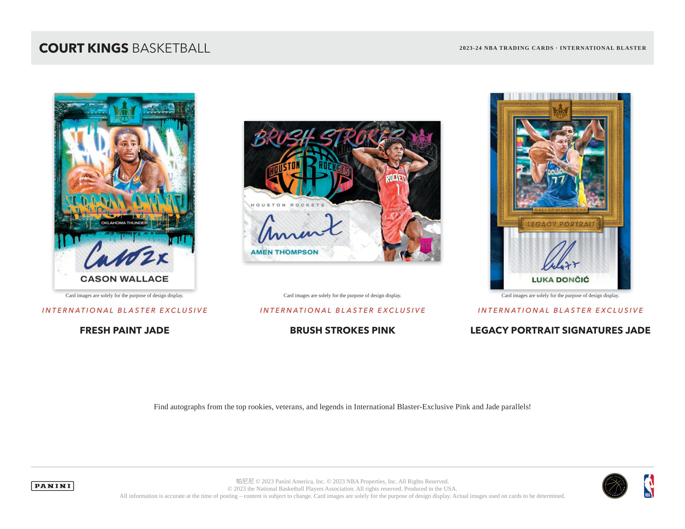 2023/24 Panini Court Kings Basketball NBA International Blaster Box