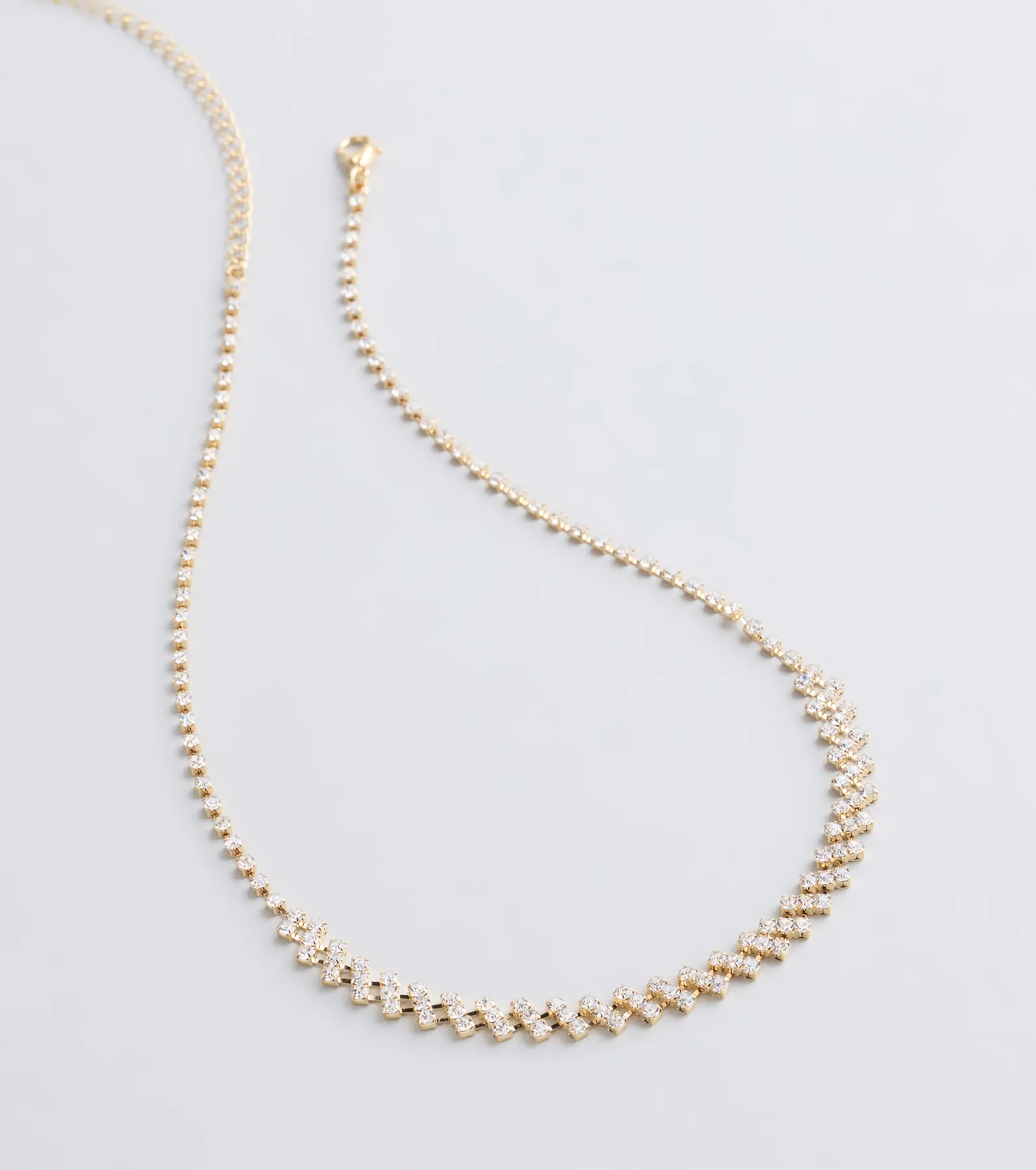 Hidden Gem Rhinestone Bar Necklace