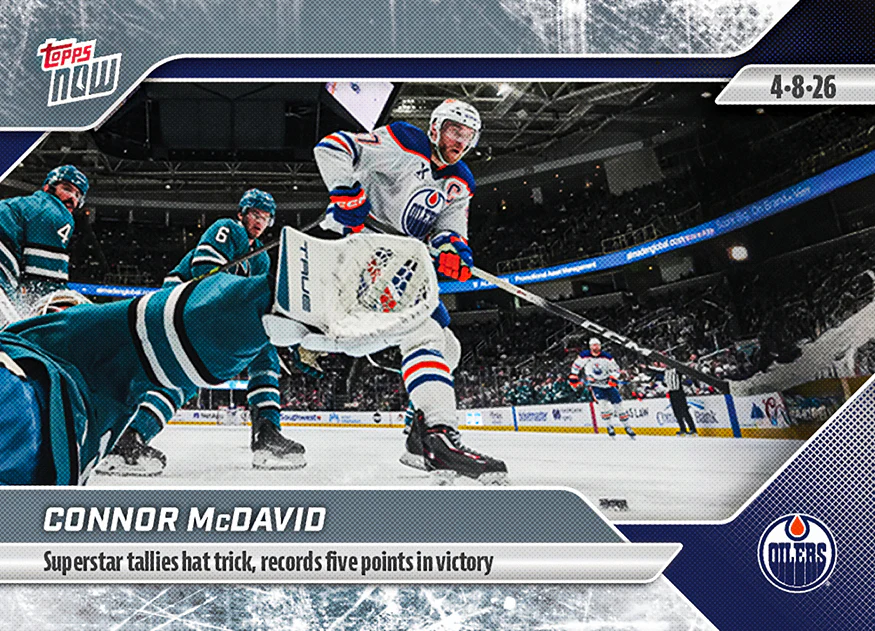 Connor McDavid - 2025-26 NHL Topps NOW® - Sticker # 143 Pack - PR: 515