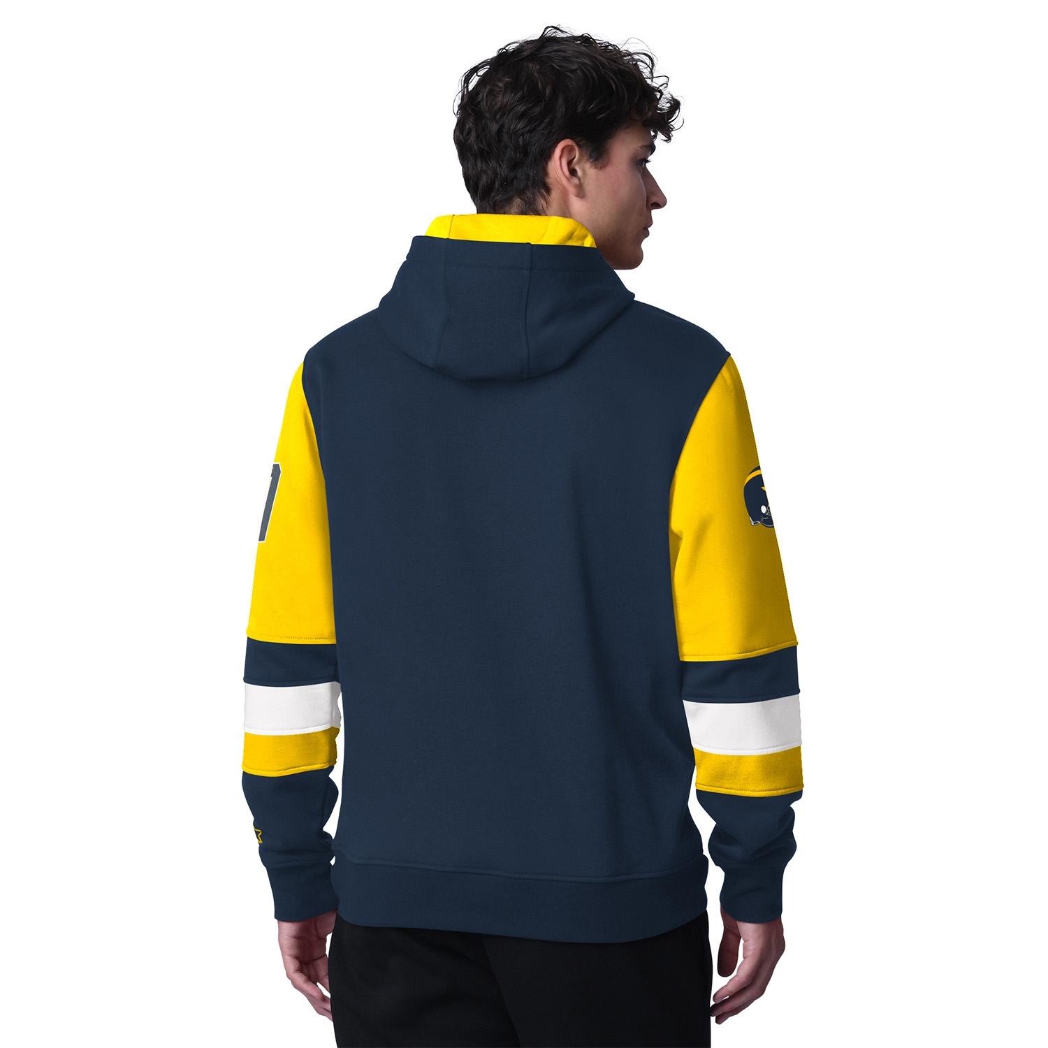 Michigan Wolverines Starter End Zone NCAA Hoodie Navy