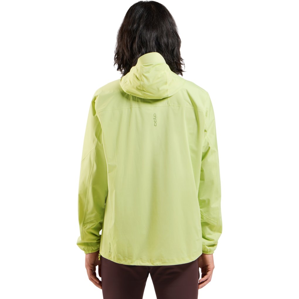 Odlo X-Alp Performance Knit Waterproof Running Jacket Men - shadow lime