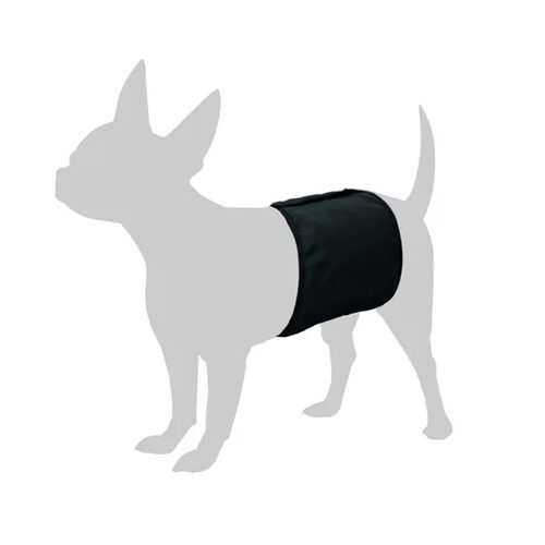 Flamingo Washable Nappy for Male Dogs - XS - Black