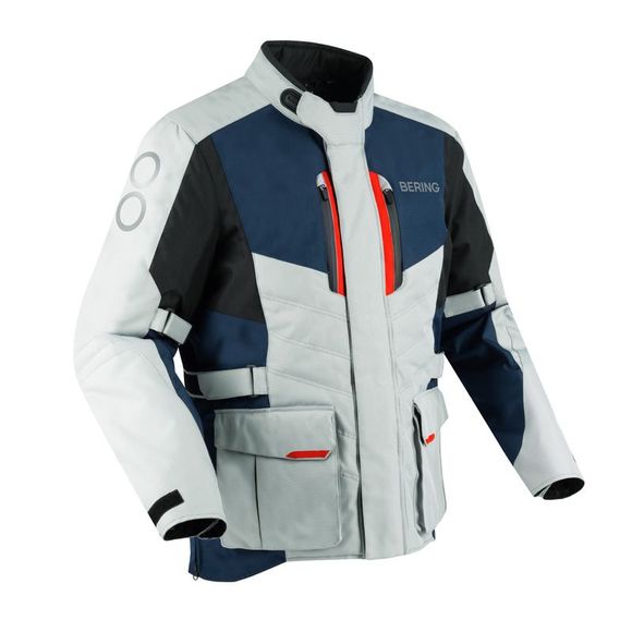 Siberia Bering Motorcycle Jacket - Gray / BlueRef: Br1568-C366