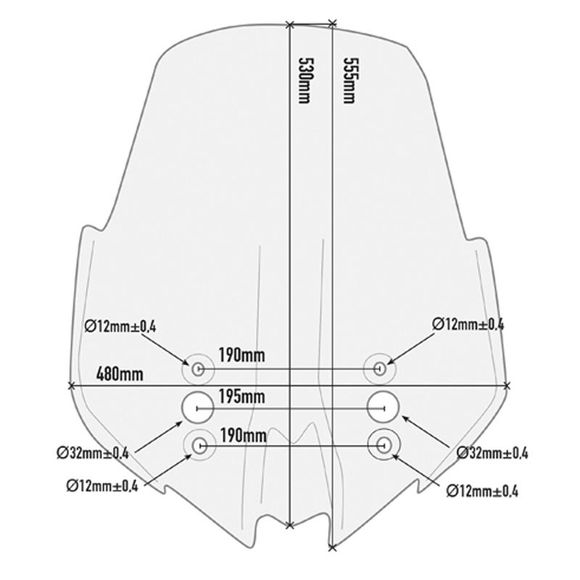 Givi Clear High-Protection Windscreen (+20 cm)Ref: gi1649 / d4120st