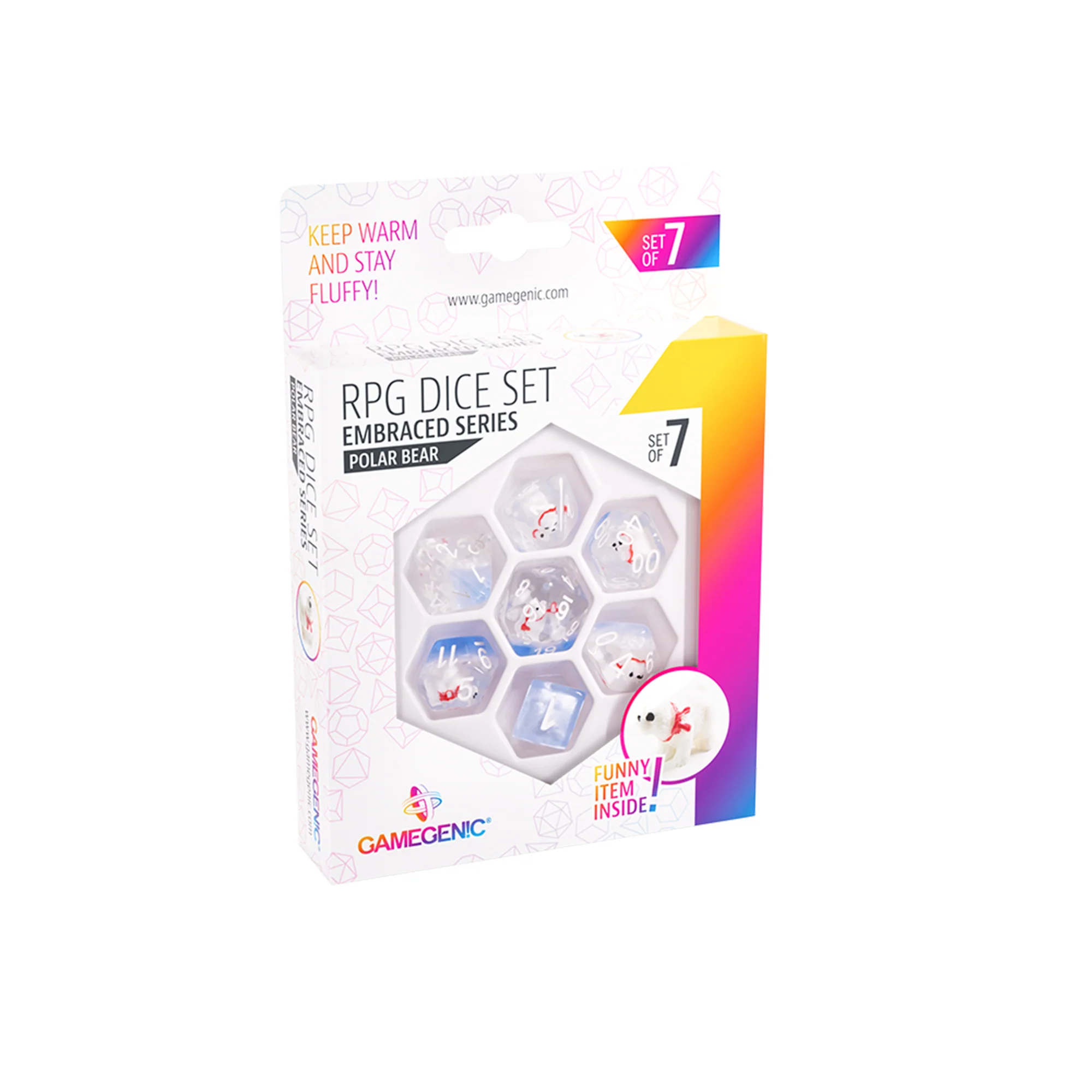 Embraced Series - Polar bear - RPG Dice Set (7pcs)