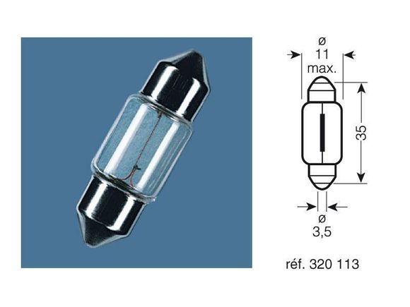 Ampoule Osram Original Line C5W 12V 5WMOTO GUZZI 1400 CALIFORNIA 1400 TOURING - 2018Ref : OSRM00026A / 1122936