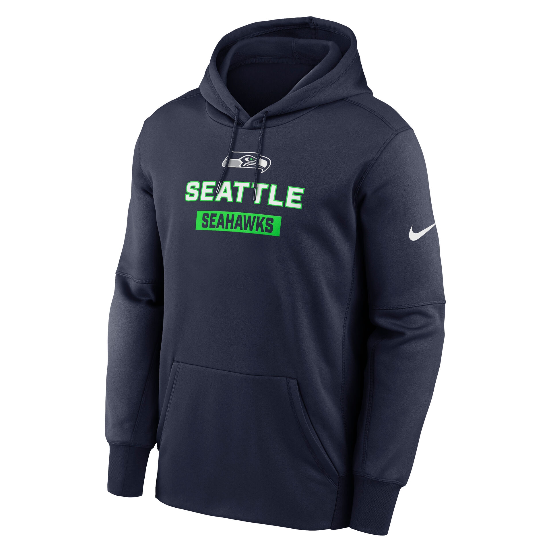 Seattle Seahawks Toss Sweep Nike Therma-FIT NFL Hoodie Navy