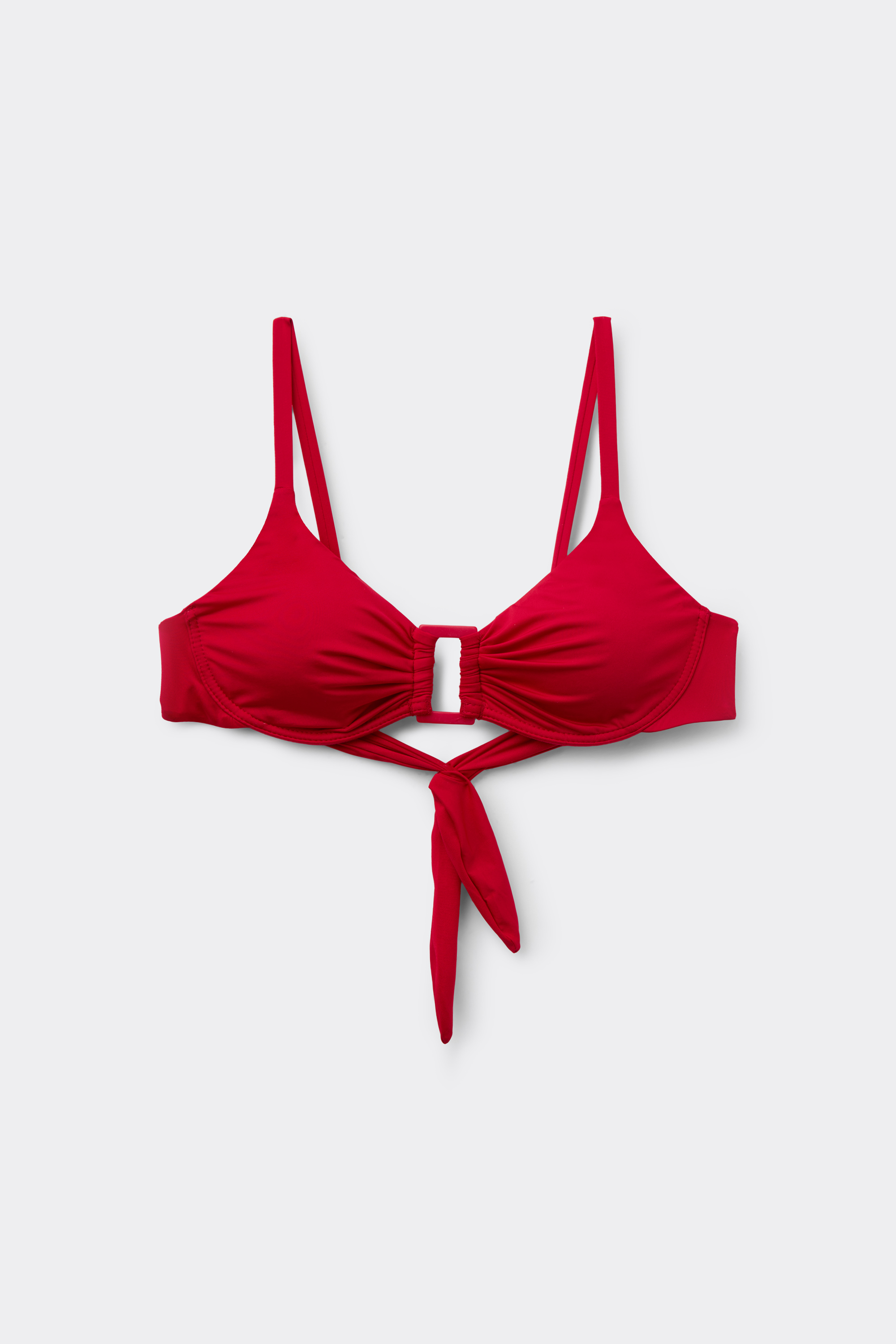 Timeless Look Gloss Red Balconette Bikini Top