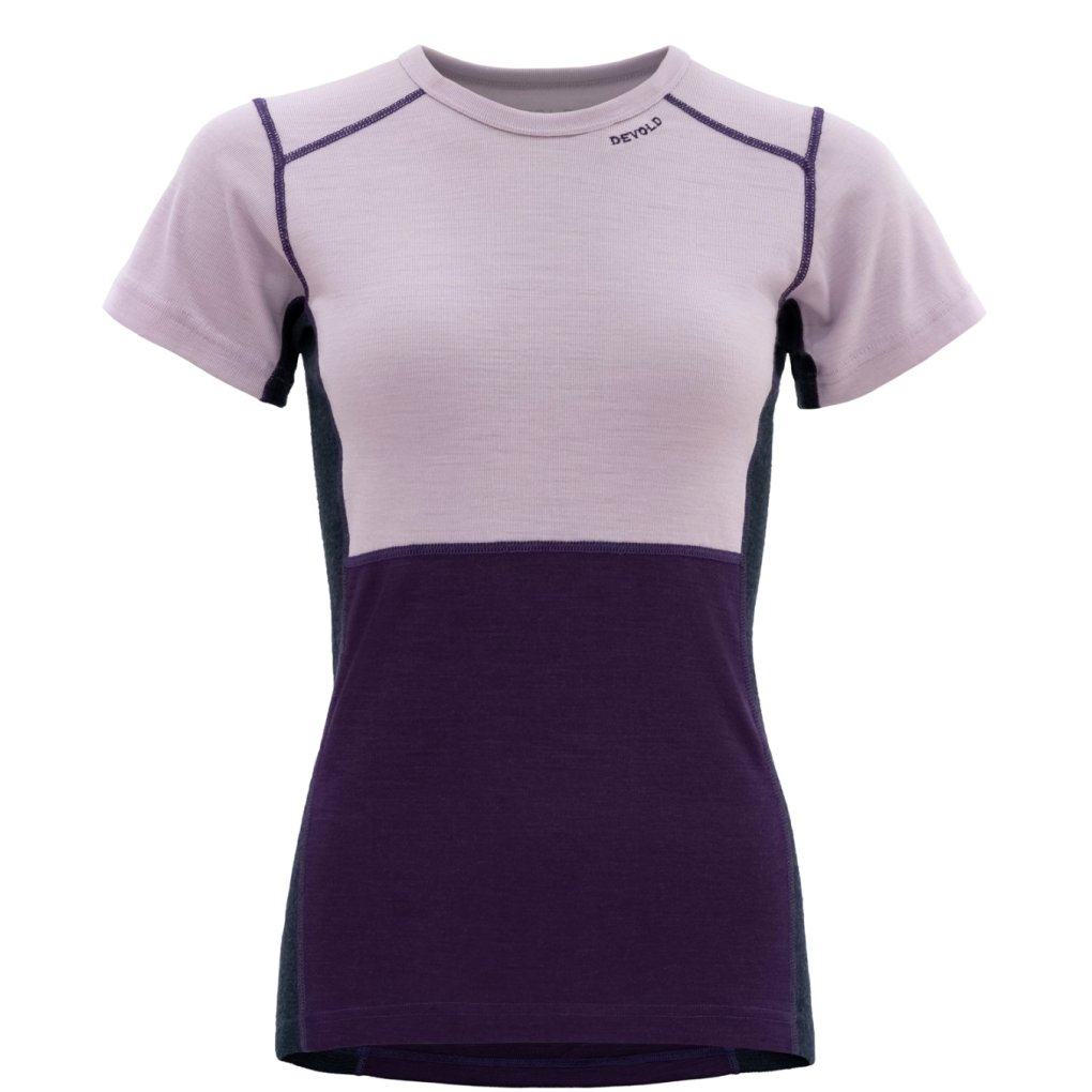 Devold Lauparen Merino 190 T-Shirt Women - 167 Orchid/Lilac/Ink