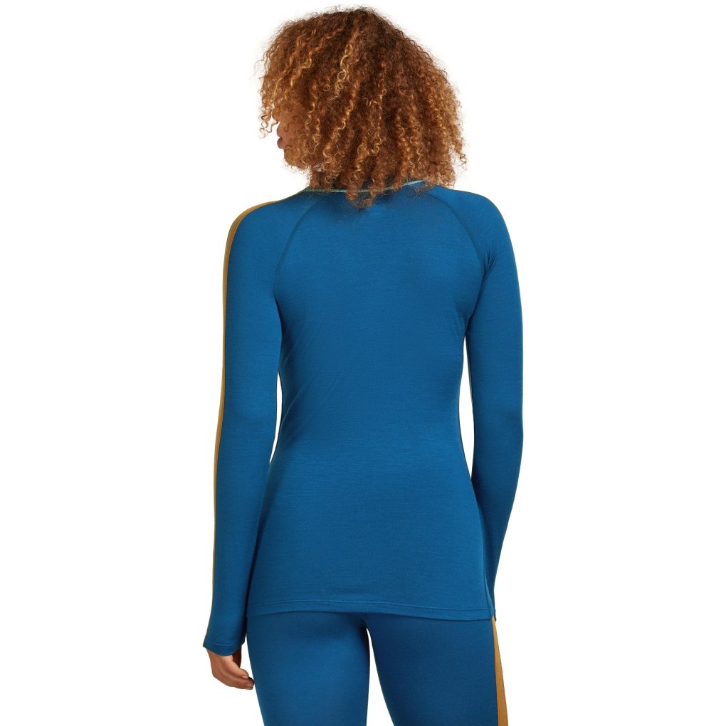 Icebreaker Merino 200 Oasis+ Longsleeve High Neck Shirt Women - Atlantis/Hydro/Trail