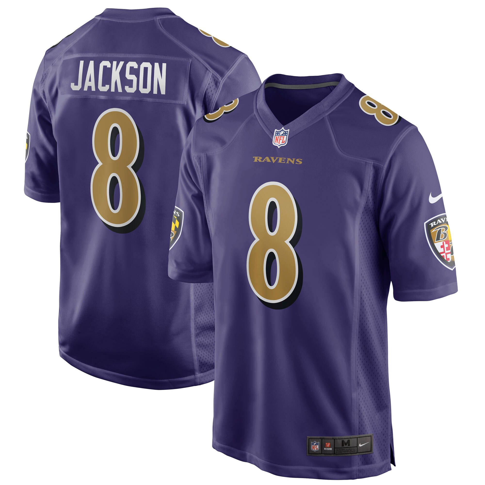 Lamar Jackson #8 Baltimore Ravens Nike Game NFL Jersey Alternate Purple