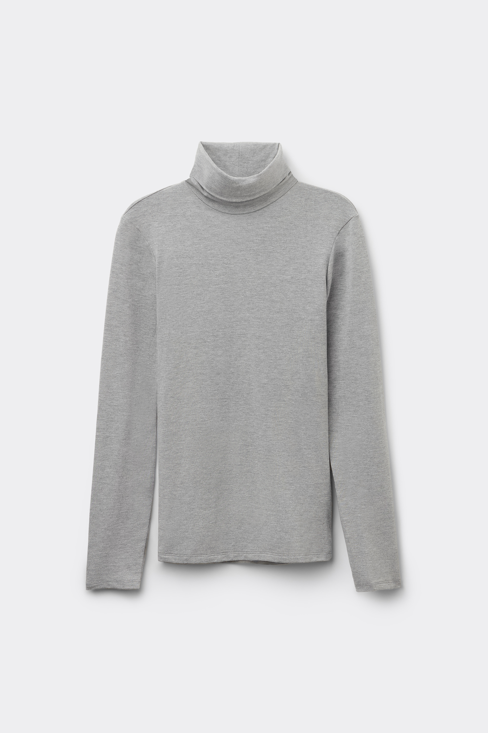 Cotton and Thermal Modal Polo Neck Top