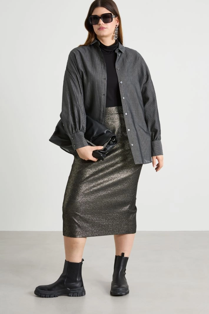 Cotton and silk shirt - GREY