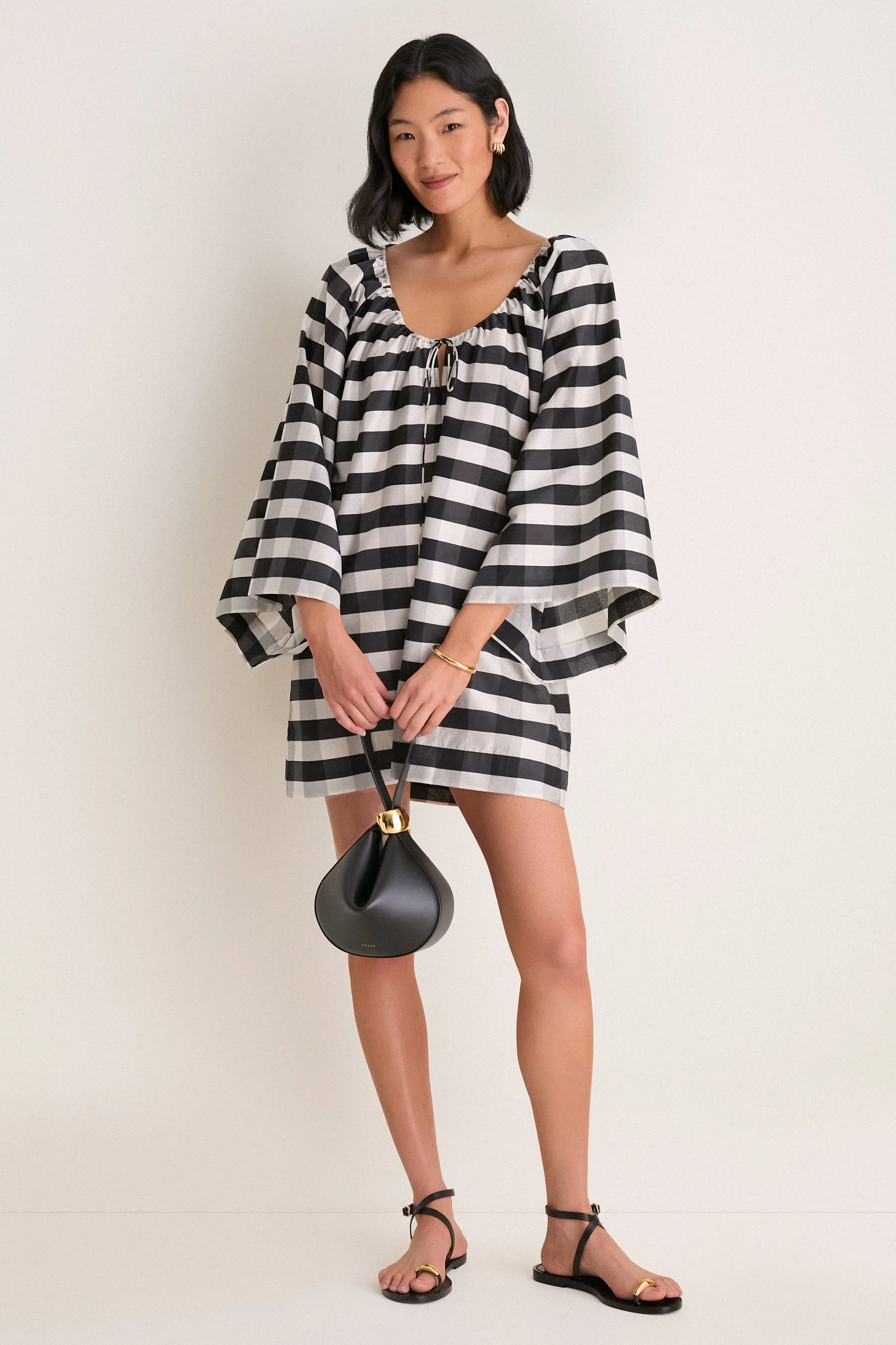 Midnight Check Claudine Mini Dress