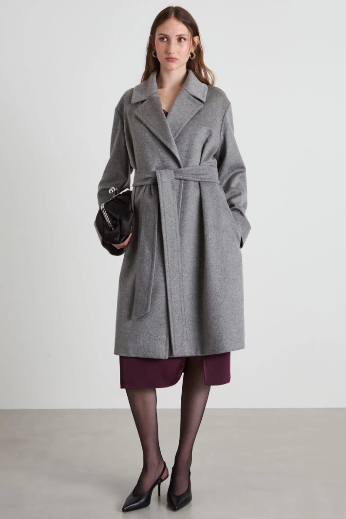 Cashmere coat - GREY