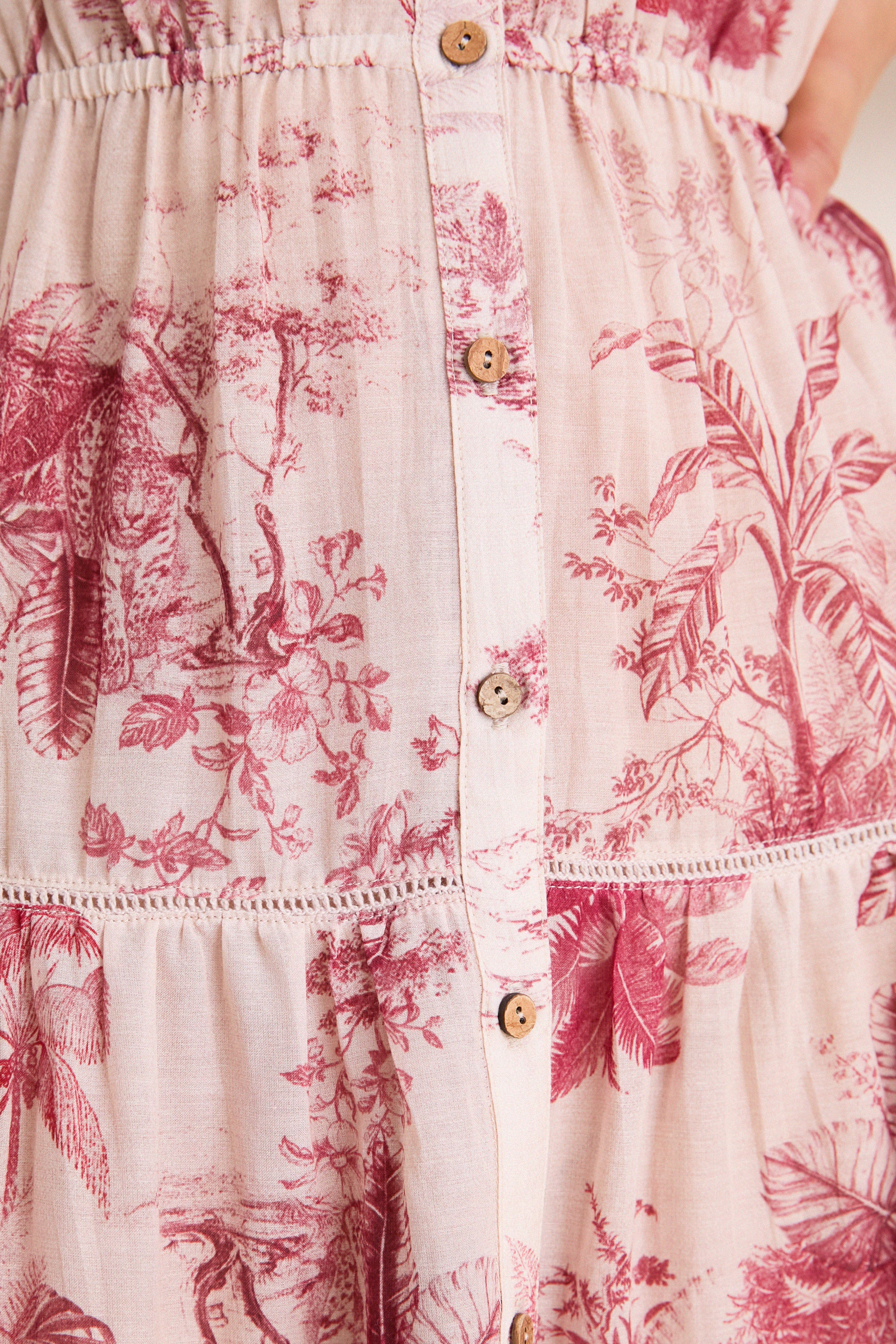 Tan Multi Textured Jungle Toile Serafine Dress