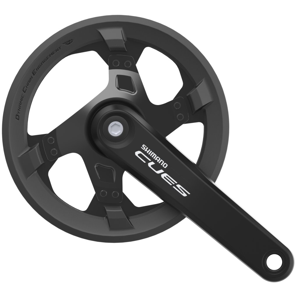 Shimano CUES FC-U4000-1 Crankset - Square Type | 9/10/11-speed - with Chain Guard