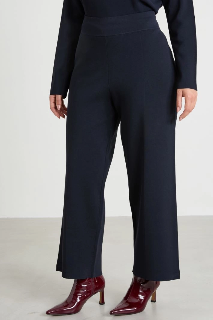 Knit trousers - NIGHT BLUE