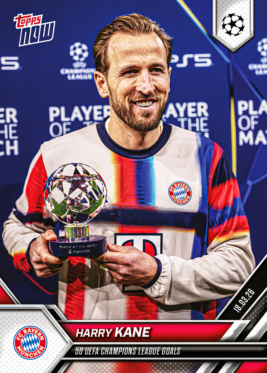 Harry Kane - 2025-26 UCL Topps NOW® - Card 110 - PR: 1148