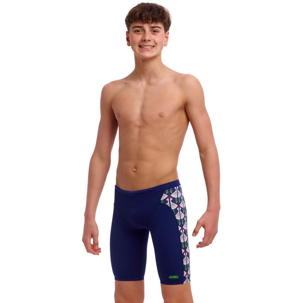 Funky Trunks Training Eco Swim Jammers Boys - Sitting Duck