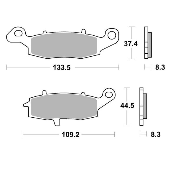 SBS 704HS Sinter Sintered Metal front/front right brake pads (depending on model)Ref: 704HS / 704070