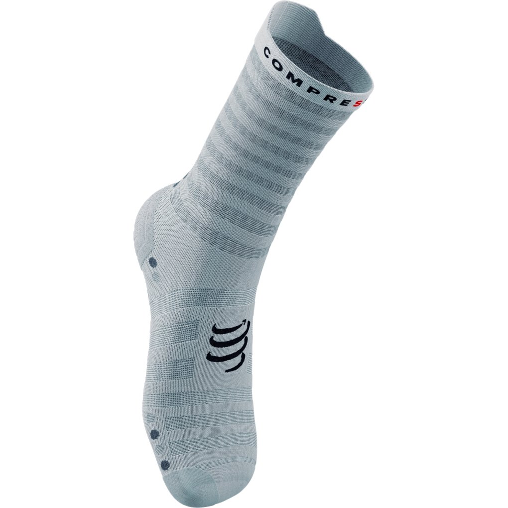 Compressport Pro Racing Compression Socks v4.0 Ultralight Run High - white/alloy