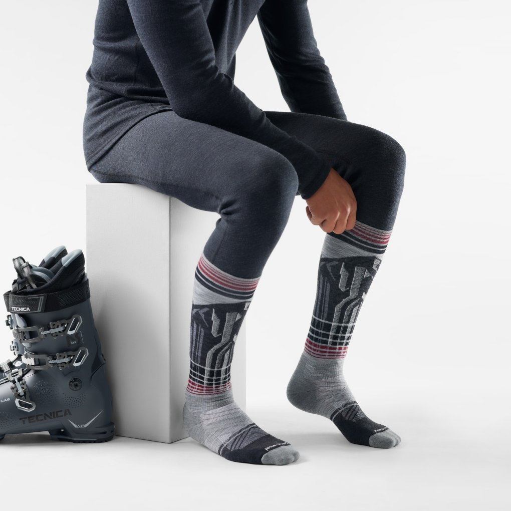 SmartWool Targeted Cushion Summit Shot OTC Ski Socks - 039 light gray