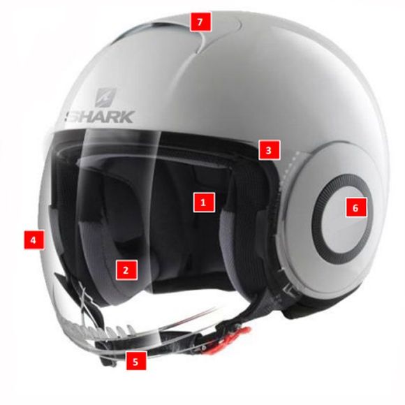 Shark BIRD EYES cheek pads - MICRO - GrayRef: SH1268