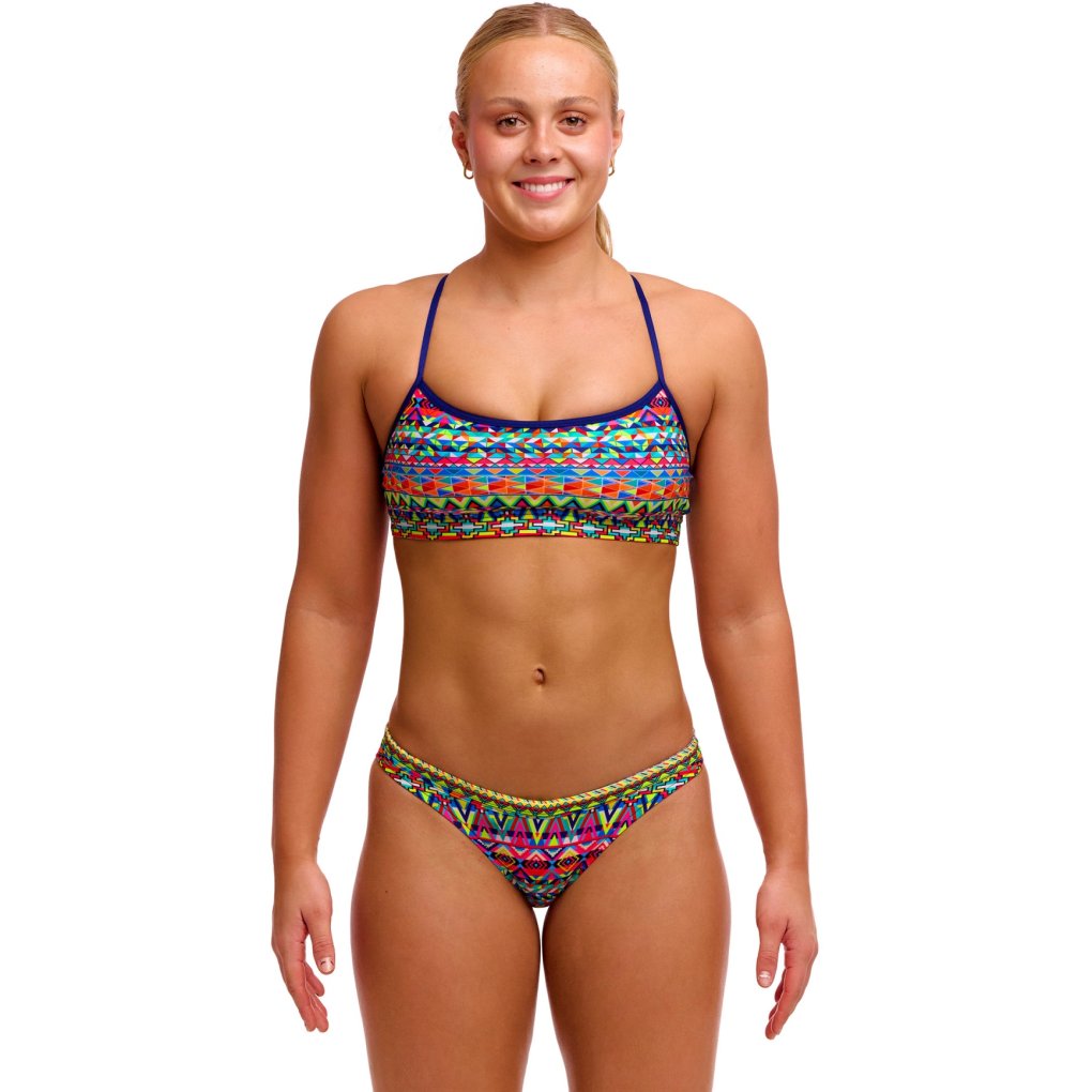 Funkita Swim Crop Eco Bikini Top Women - Packed Up
