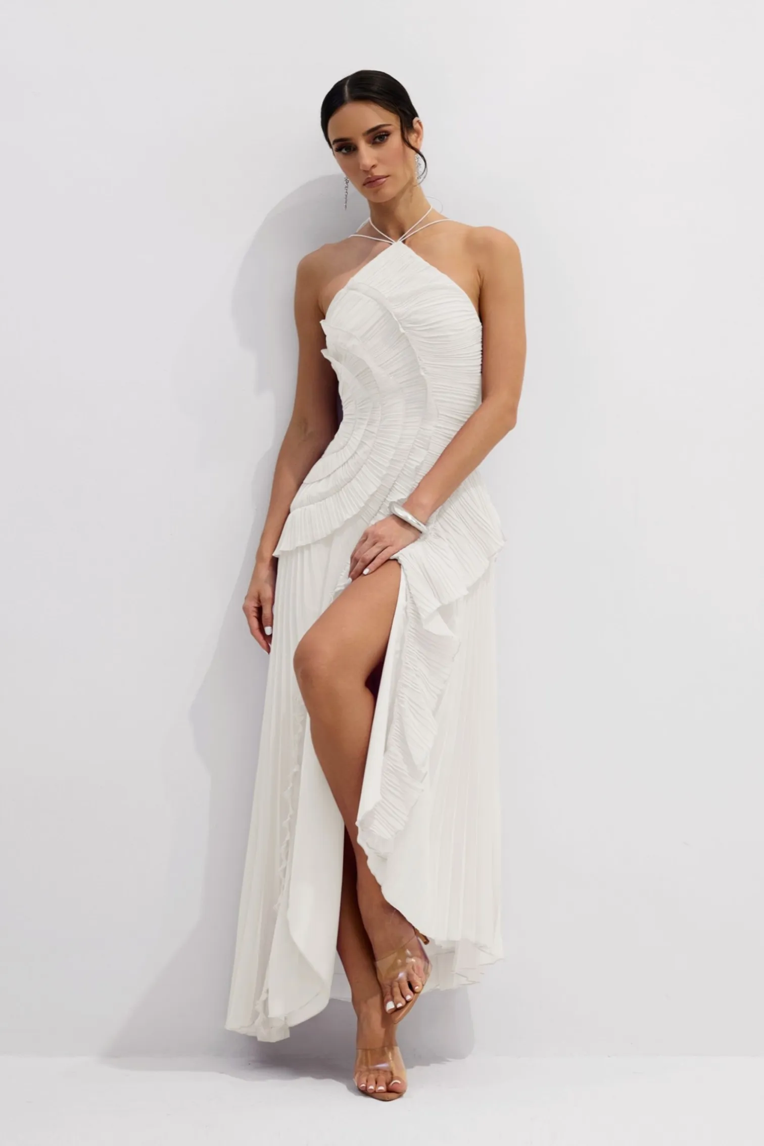 Aria Pleated Maxi Dress