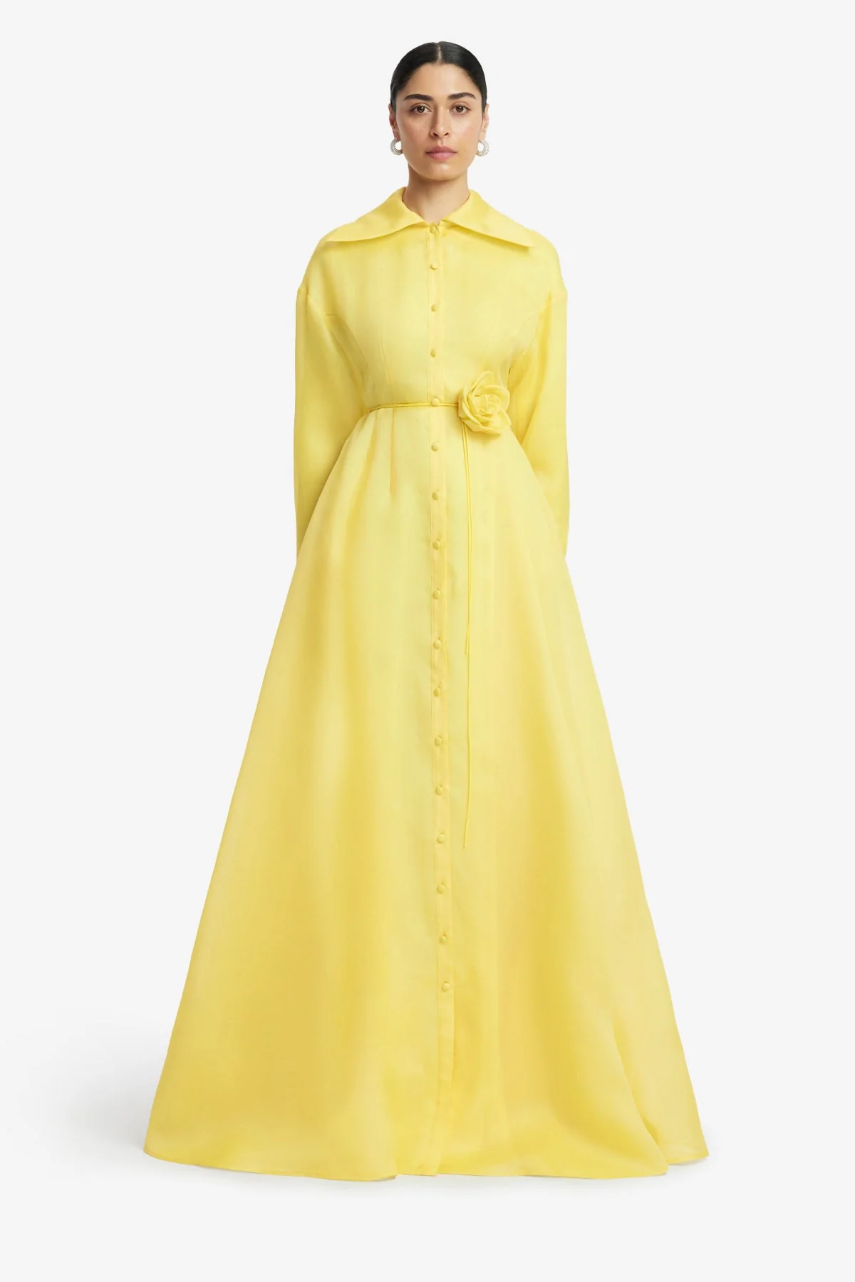 Josephine Silk Gown - Limoncello