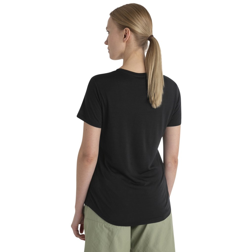 Icebreaker Merino 125 Cool-Lite™ Sphere III Short Sleeve Scoop Tee Women - Black