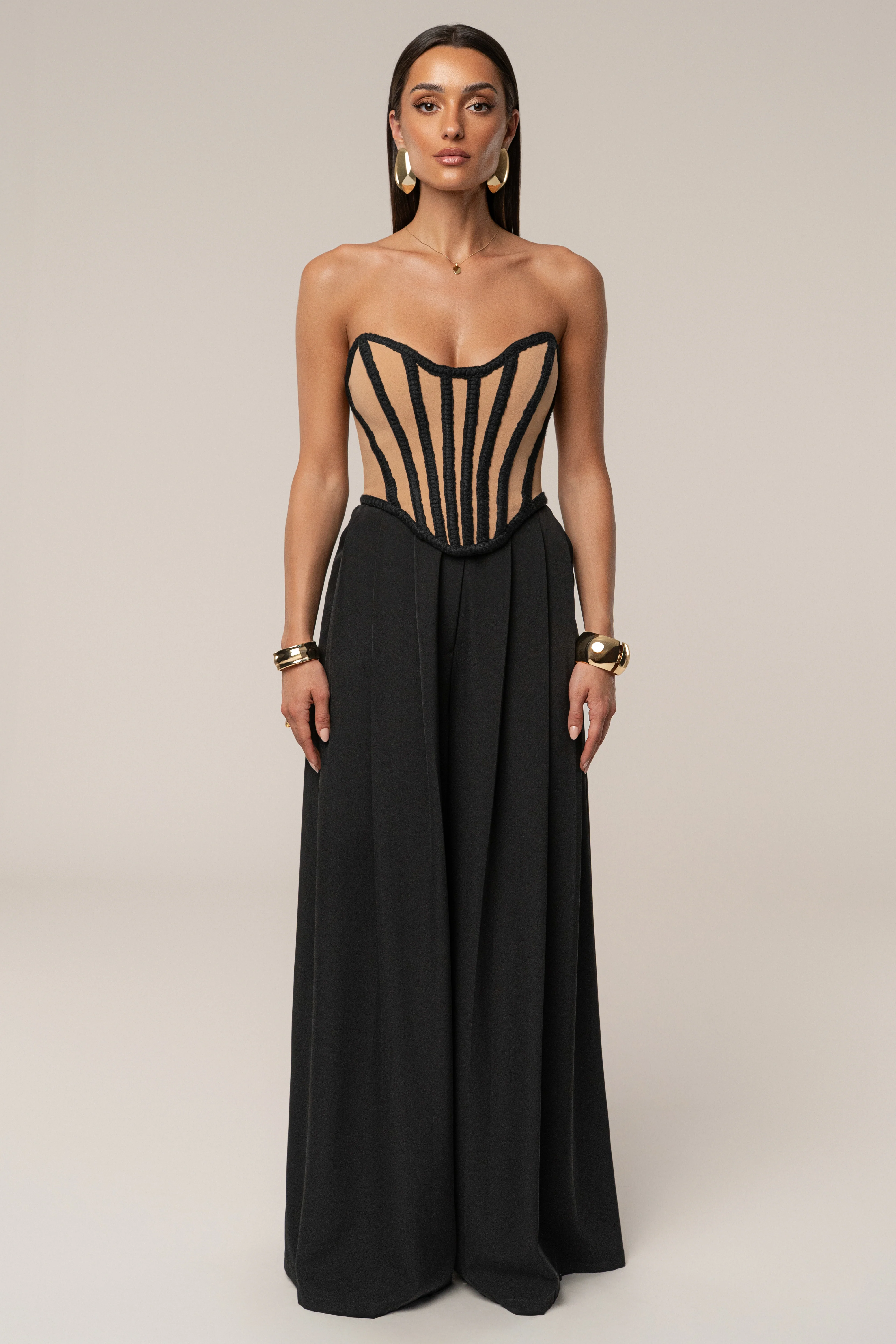 Black Cassis Braided Corset