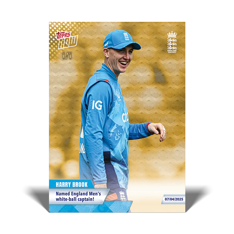Harry Brook - 2025 ECB Topps NOW® Card 3 - PR: 13