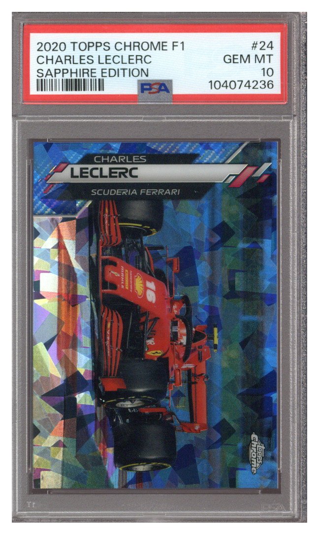 2020 Topps Chrome F1 Sapphire Edition Charles Leclerc #24 PSA 10