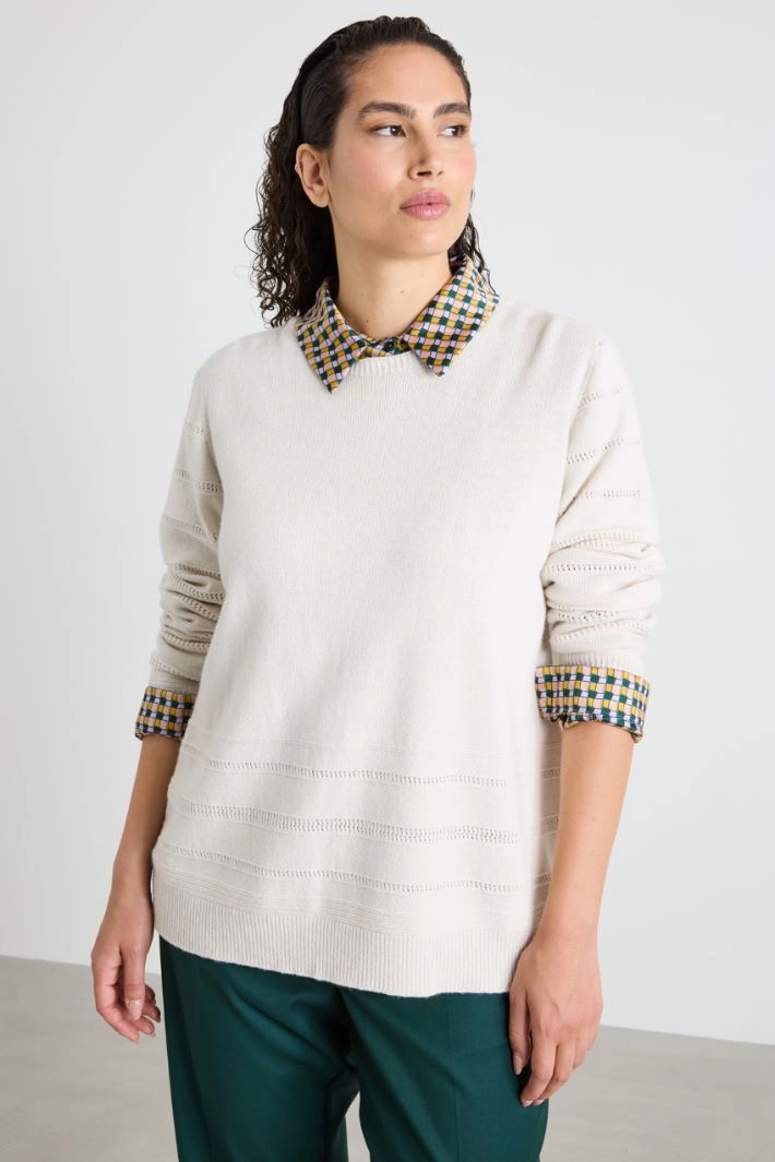 Viscose sweater - CREAM