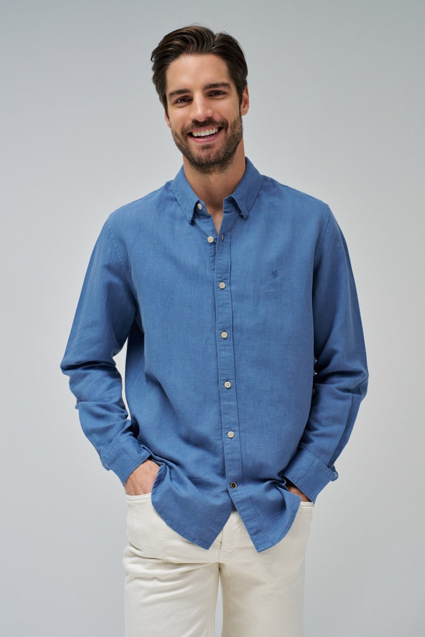 SHIRT WITH LINEN BLEND