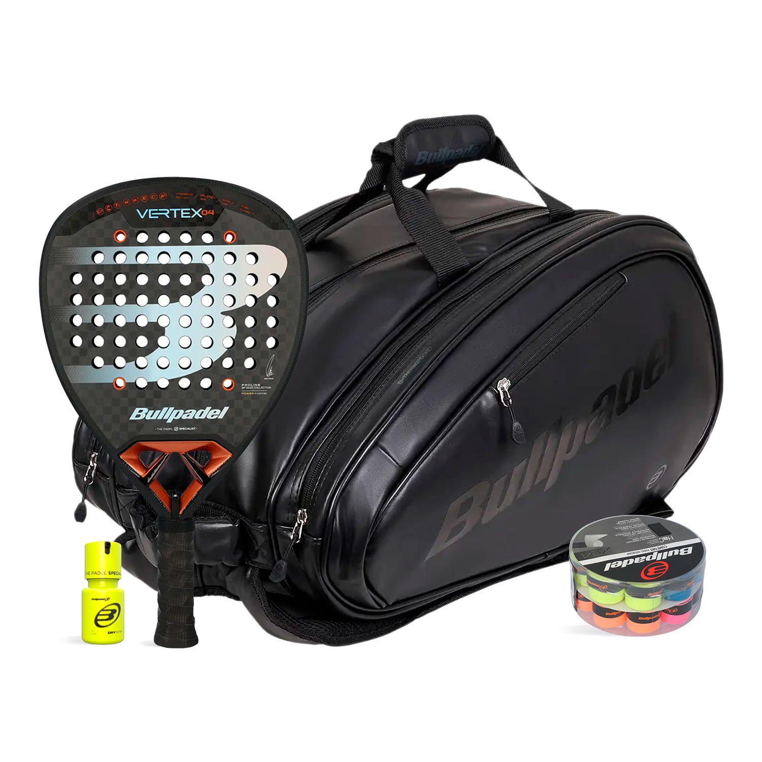 PACK BULLPADEL VERTEX 04 25 PADELBAG AVANT LEATHER 2 DRUM DRY GRIP