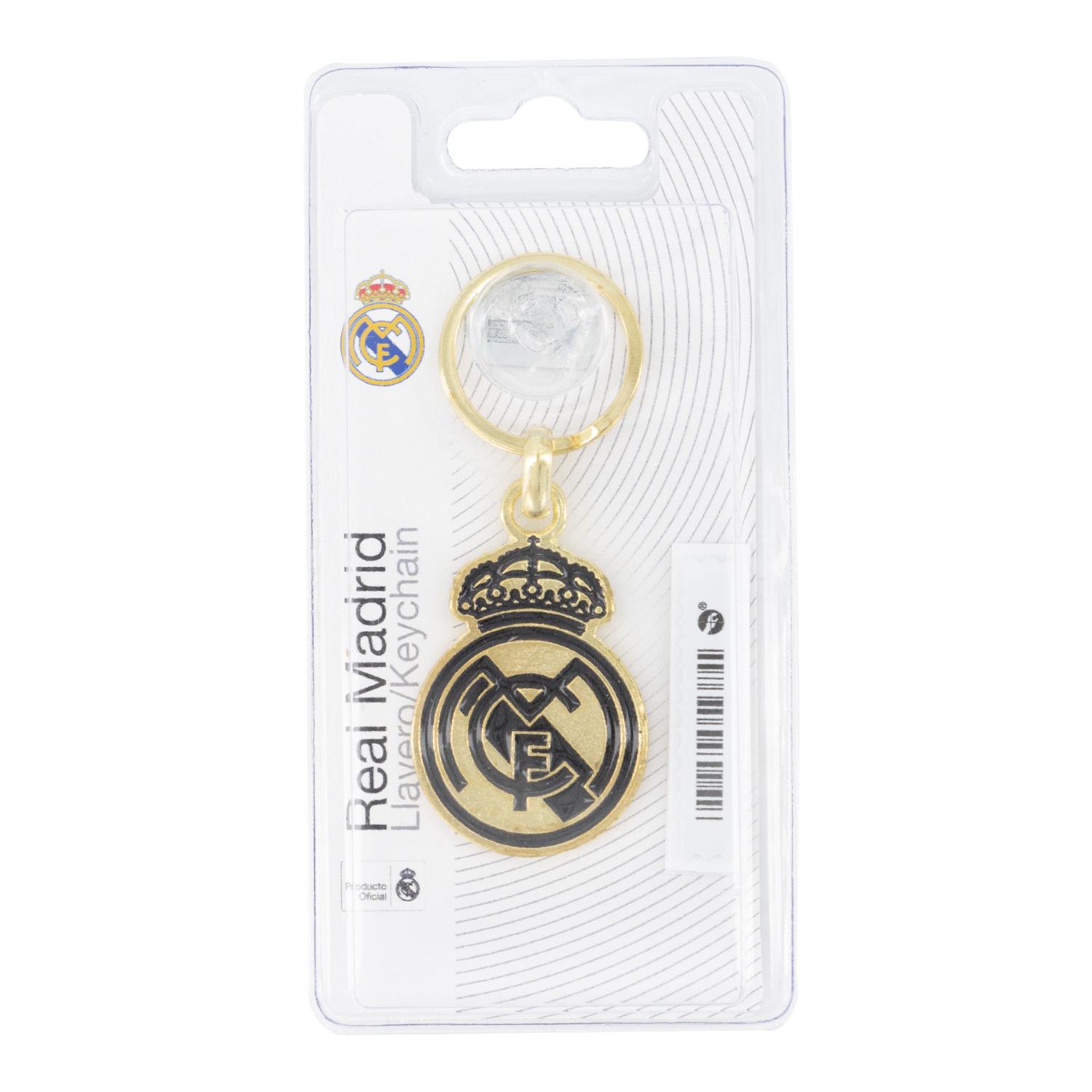 Keyring Crest Gold-Black Real Madrid