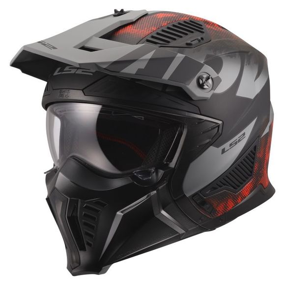 LS2 OF606 DRIFTER jet helmet - GAS - Gray / RedRef: LS1285