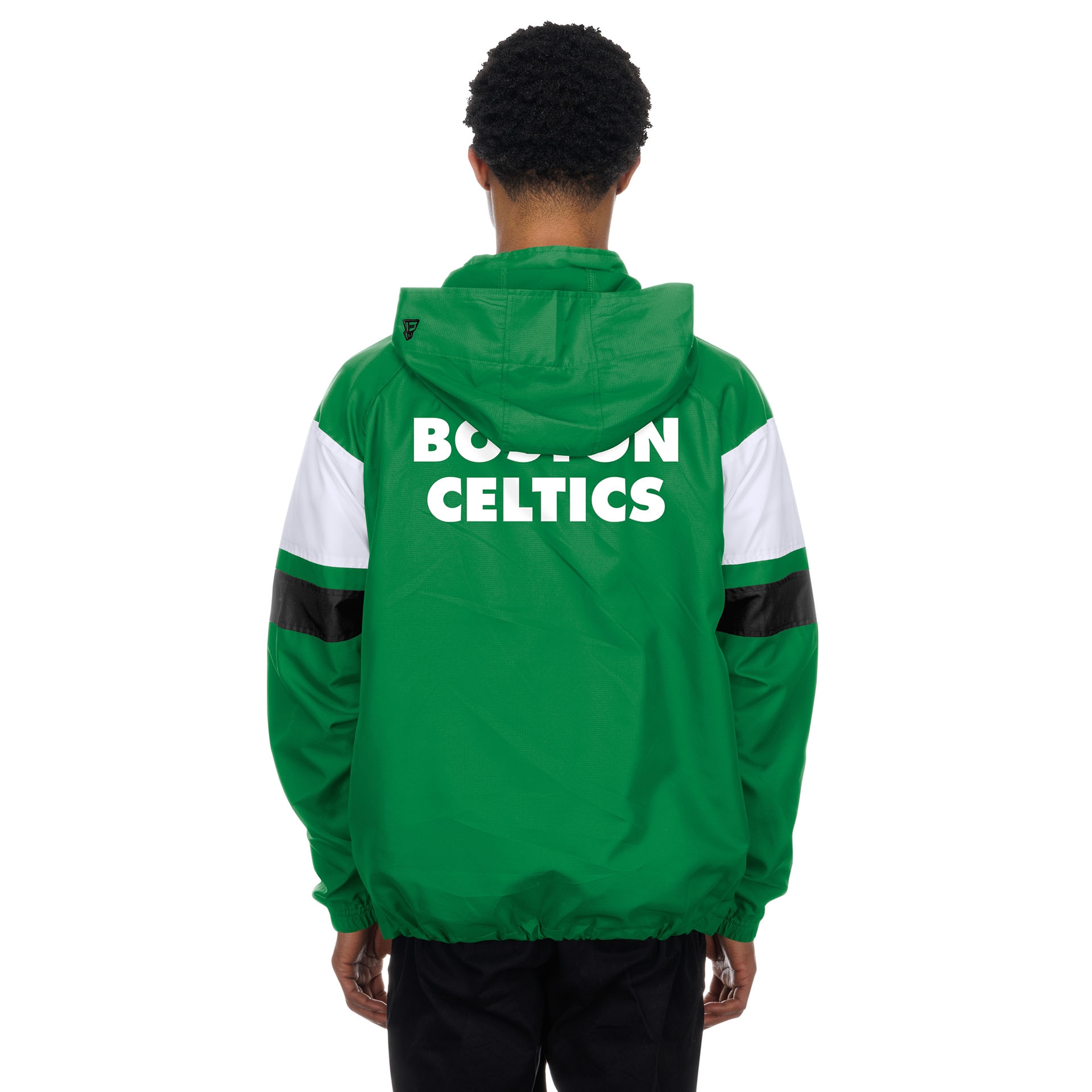 Boston Celtics NBA Quarter Zip Windbreaker Jacket Grün